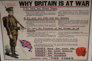 English Recruiting Poster WW I