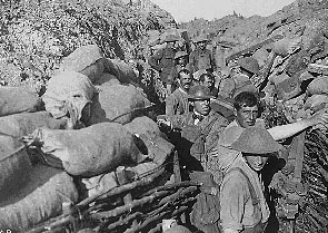 Soldiers in Trenches WW I