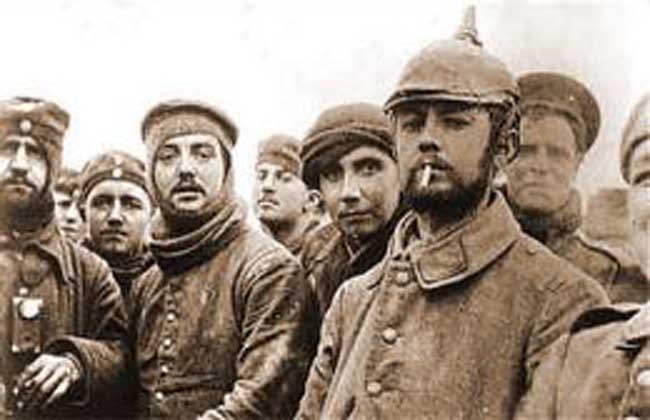 Soldiers from WW I Christmas Truce