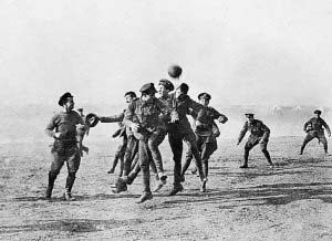 WW I Soldiers playing football